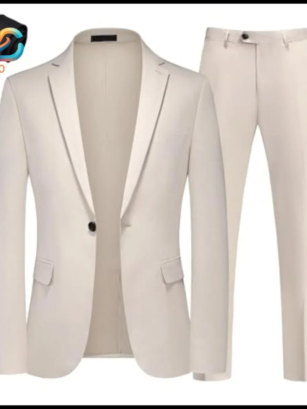 Men's Linen Suit Set XXL Blazer Pants Lightweight Summer Wedding Beach